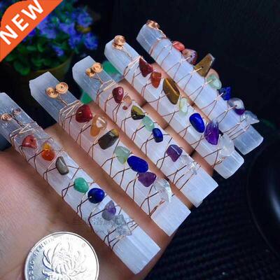 Chakra Healing Crystals Stones Beads Wire Wrapped Raw Seleni