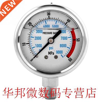 Stinless Steel Dul Scle Wter Pressure Guge 60MP/9000PS