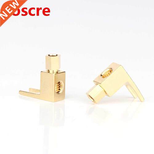 24K Gold Plated Repair Parts right angle speaker cable spade