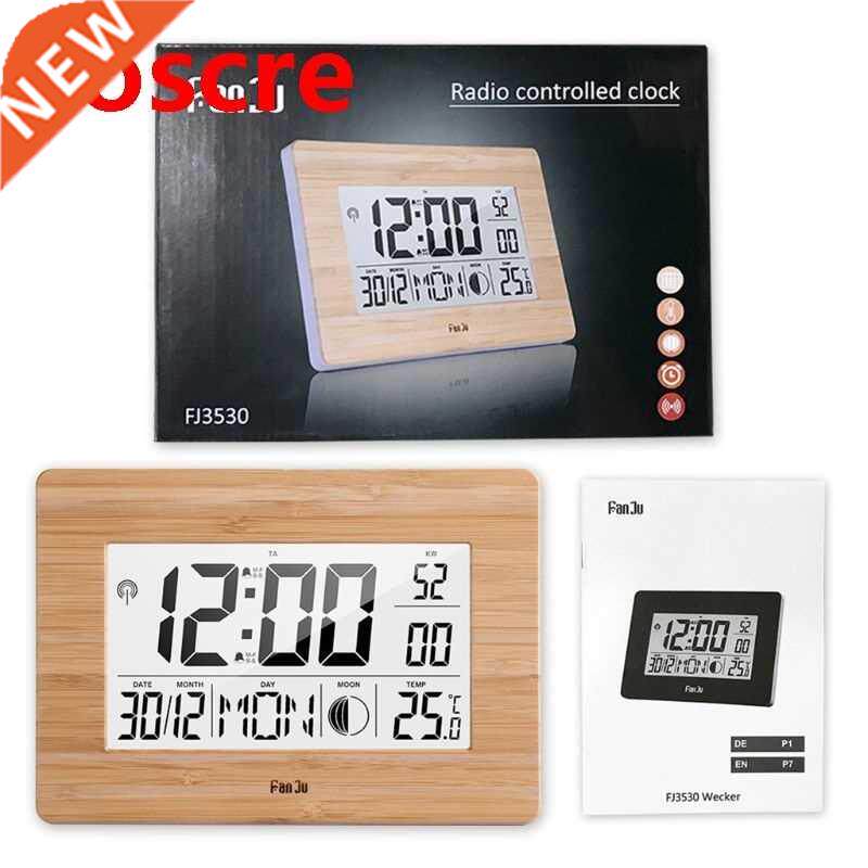digital wall alarm clock time temperature calendar desktop c