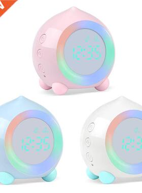 Children Digital Alarm Clock Sunrise Simulator with LED Nigh