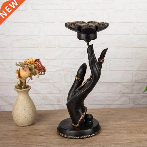 Wood Tea Lights Holders Candle Holder Wood Buddha Hand