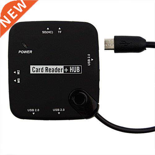 Blck Super 7-in-1 OTG dpter dpter Cble Crd Reder