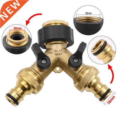 1PC 3/4 2-Way Brass Plastic Garden Hose Splitter Y-Type Wat