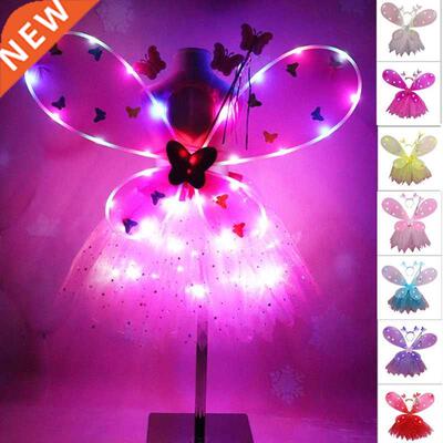 EDCRFV Women Girls Cute Role Playing Flashing Wing Tutu Skir