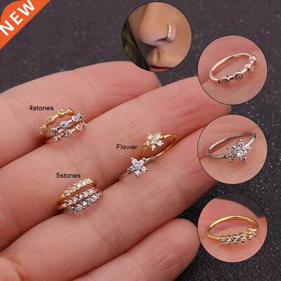 1 Pcs 0.8x8mm Nose Piercing Body Jewelry Part Nose Hoop Nost