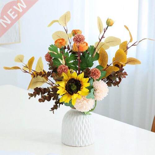 Artificial Bouquet Simulation Fake Flowers Eucalyptus
