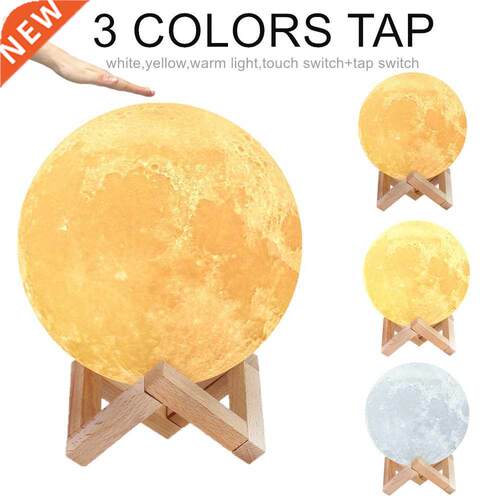 Moon Lamp Night Light 3D Print Moonlight Timeable LED Dimmab