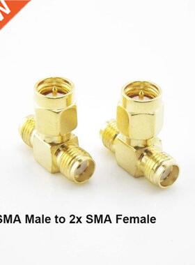 RF Coaxal Connector 3 Way T Type SMA Male Plug to 2 SMA Fem