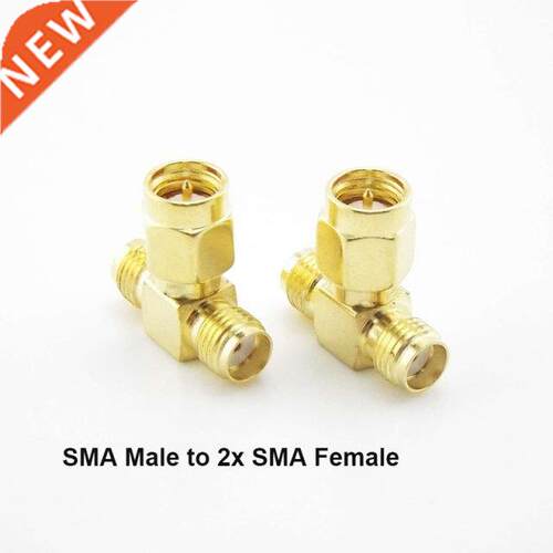 RF Coaxal Connector 3 Way T Type SMA Male Plug to 2 SMA Fem