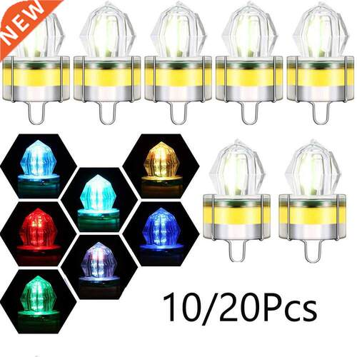 10/20Pcs Waterproof LED Mini ABS Fishing Bait Light Squid De
