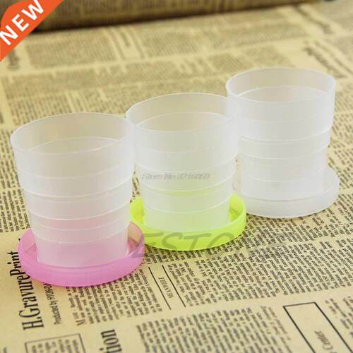 Portable Plastic Retractable Folding Cup Telescopic Collapsi