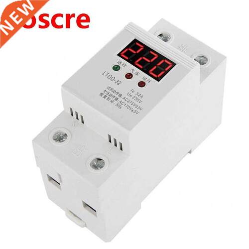 AC 230V 32A 2P Voltage Protector Automatic Reconnect Under v