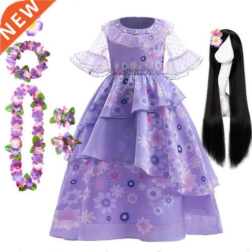 Encanto Isabela Madrigal Girls Cosplay Princess Baby Kids Fl