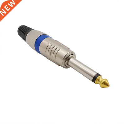 1Pcs Metal 6.35mm Male Plug Mono Audio Microphone Amplifier