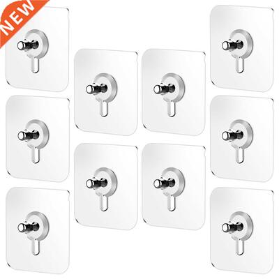 10pcs Adhesive Hooks Self-adhesive Hooks Adhesive Pads Wall
