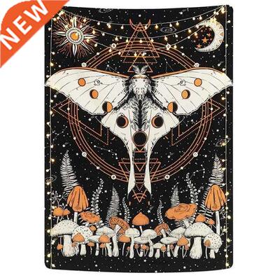Bohemian Style Psychedelic Butterfly Plant Wall Blanket Tape