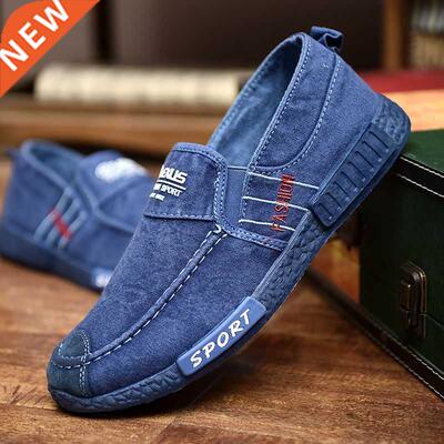 Summer Slip on Men's Casual Shoes Rubber Solid Mens Shoes L