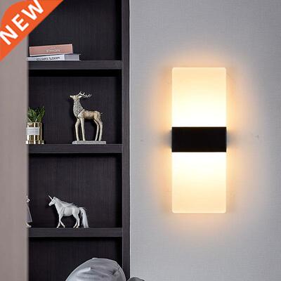Mini 4/6/12/18W Led Acrylic Wall Lamp AC90-260V Long warm wh