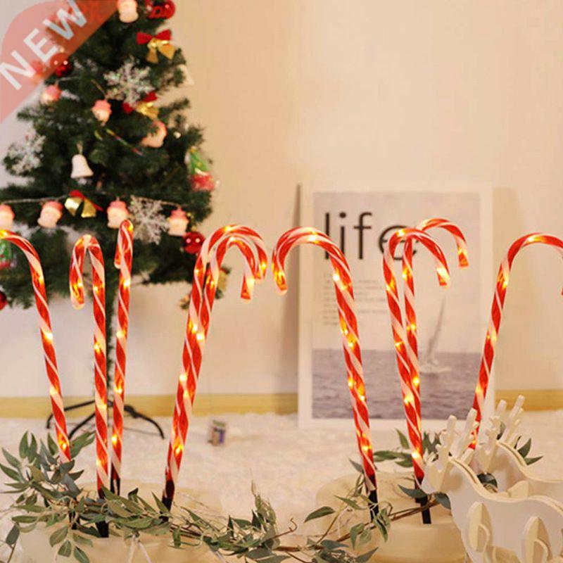 Christmas Candy Cane Lights LED Yard Lawn Pathway Markers