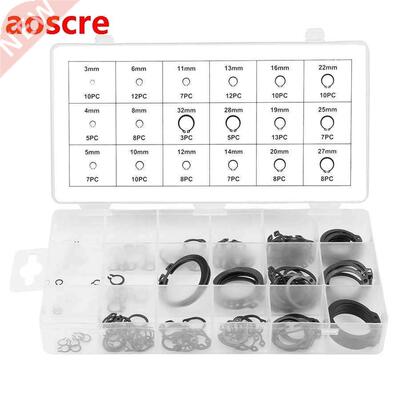 150pc Snap Retaining Circlip Assortment Kit 3mm - 32mm 18 Si
