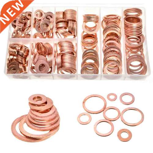 400pcs/Kit Solid Copper Crush Washers 9 Sizes Assorted Seal