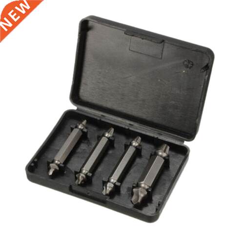 4pcs Damaged Screw Extractor Drill Bits Guide Set Broken Spe
