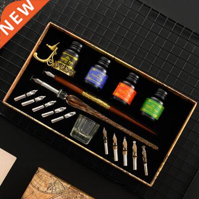 Retro European Star Starry Sky Glass Fountain Dip Pen Set St