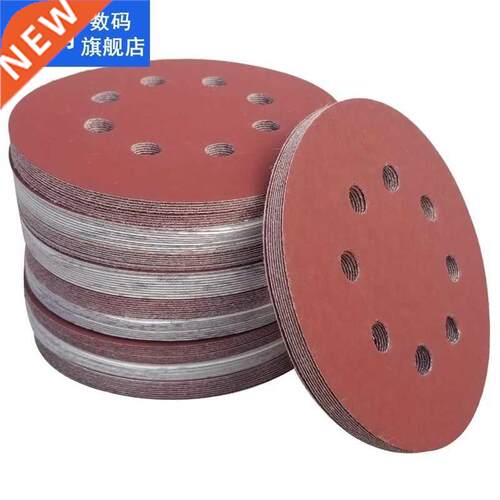 100 PCS 5 Inch 8 Holes Hook and Loop Sanding Disc Sandpaper,