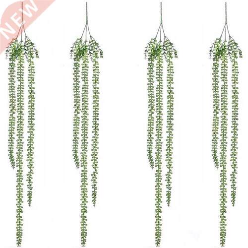 4Pcs Artificial Succulents Hanging Plants Fake String Of Pea
