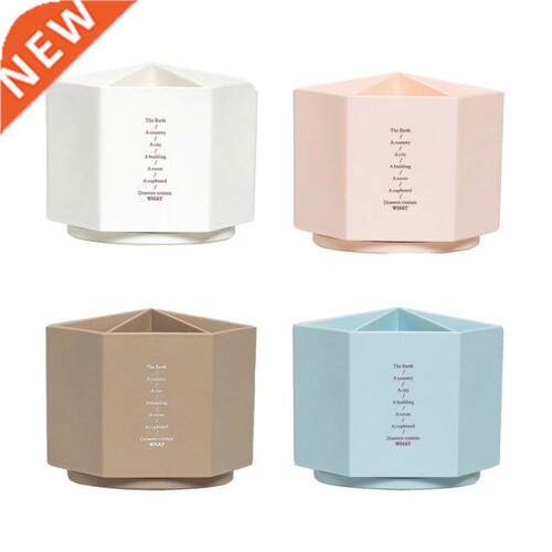 Desktop Plastic Storage Box 60 Degree Rotating Pencil Holde
