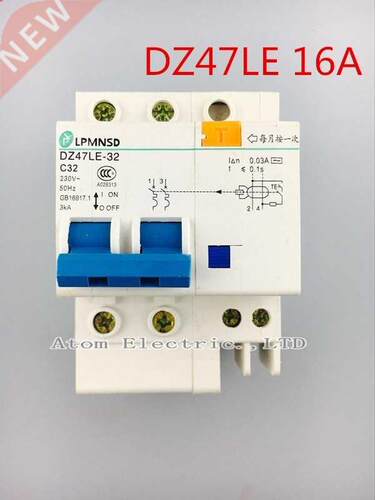 2P DZ47L 16A electric shock protection switch / leakage ci
