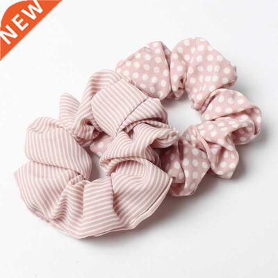 2pcs/lot Stripes And Dots Elastic Scrunchies New Hot tail Ho