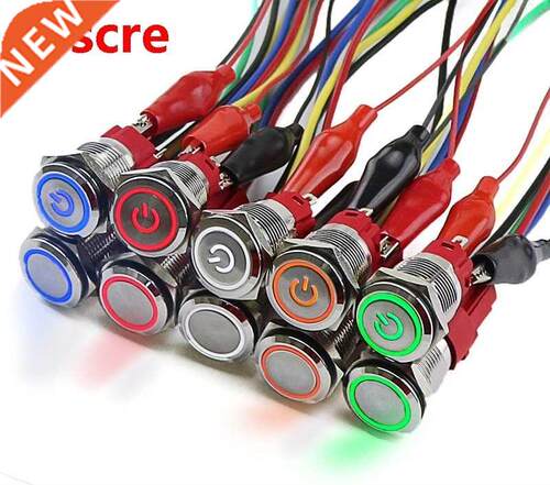 V 5V 9V 12V 24V 220V Momentary Latching push button switch