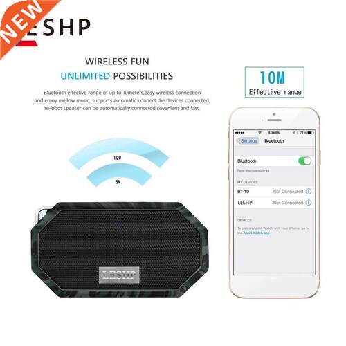 LESHP Portable Mini Waterproof IP66 Shockproof Wireless