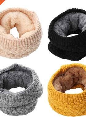 1Pc Winter Warm Brushed Knit Neck Warmer Circle Go Out Wrap
