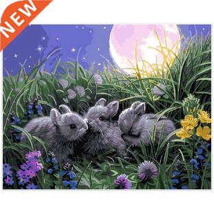 Diamond Painting Cross Stitch Rabbit Diamond Picture Rhinest