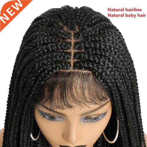 Hywamply 30 Inch Extra Long Synthetic Lace Front Braid Wig 3