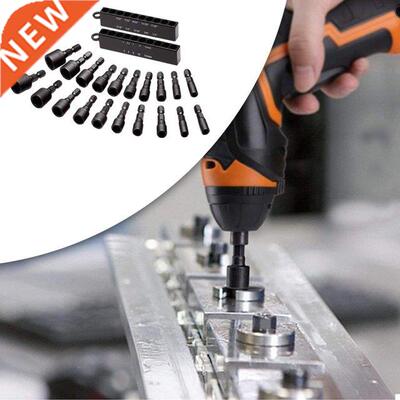20Pcs Power Nut Driver Bits Quick Chnge Metric Socket Wrenc