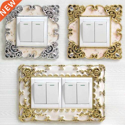 Switch Sticker European Style Punch Free Plastic Wall-mounte