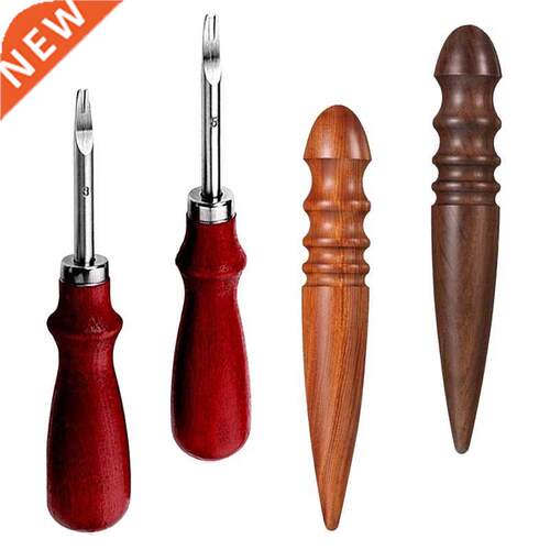 4 Pcs Leather Edge Beveler Edge Skiving Beveler,2 Pcs Wood