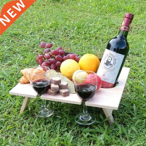 Outdoor Portable Wood Bed Tray Laptop Desk Tea Food Serving