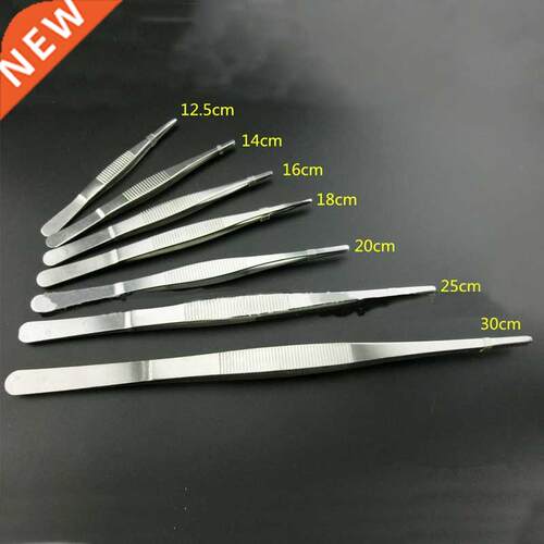 7 Sizes Barbecue Food Tong Stainless Steel Straight Curved T