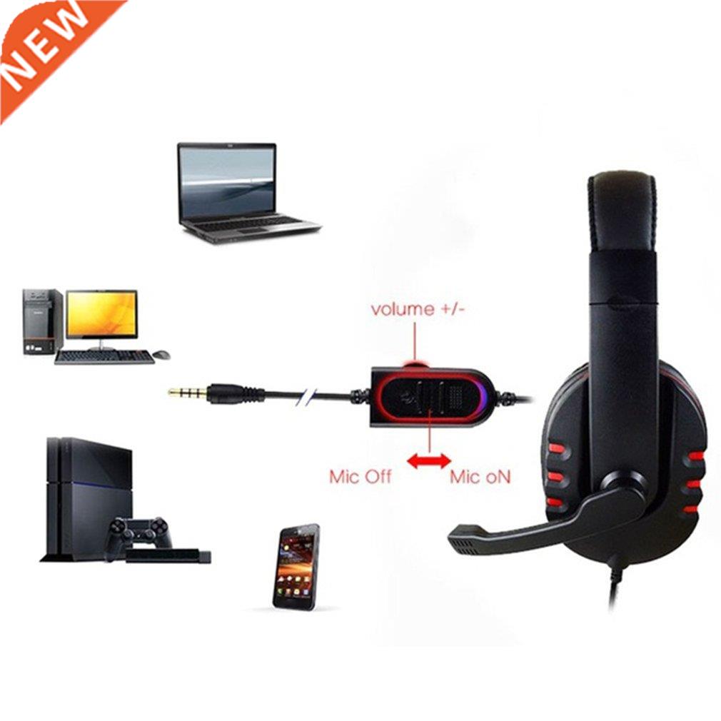 Gaming Headset Stereo Surround Headphone 3.5mm Wired Mic