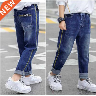 IENENS Autumn Boy's Jeans Clothes Kids Cowboy Long Pants Chi