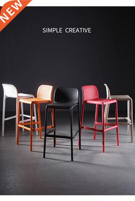 Nordic bar stool outdoor simple modern backrest bar stool