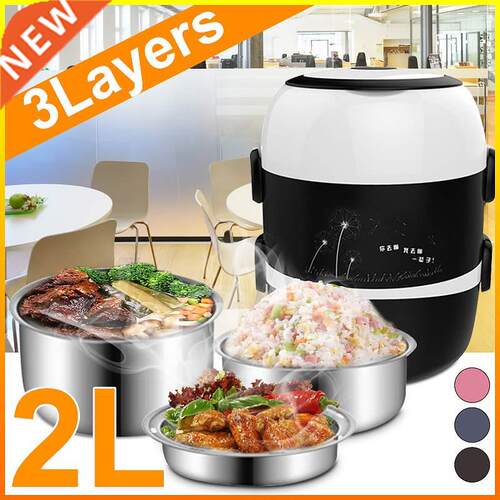 220V Mini Electric Rice Cooker Stainless Steel 3 Layers