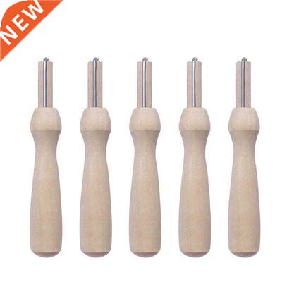 5pcs/lot Felting Needles Wool Pocked Tools Wooden Handle Wit