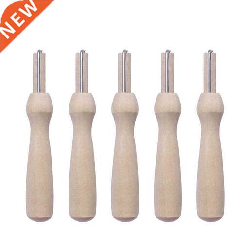 5pcs/lot Felting Needles Wool Pocked Tools Wooden Handle Wit