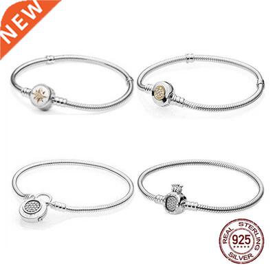 925 erling Silver Fit Original Pandora Charms Crown Bracel